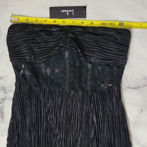 Lulus Black Plisse Strapless Maxi Dress - Picture 4 of 8
